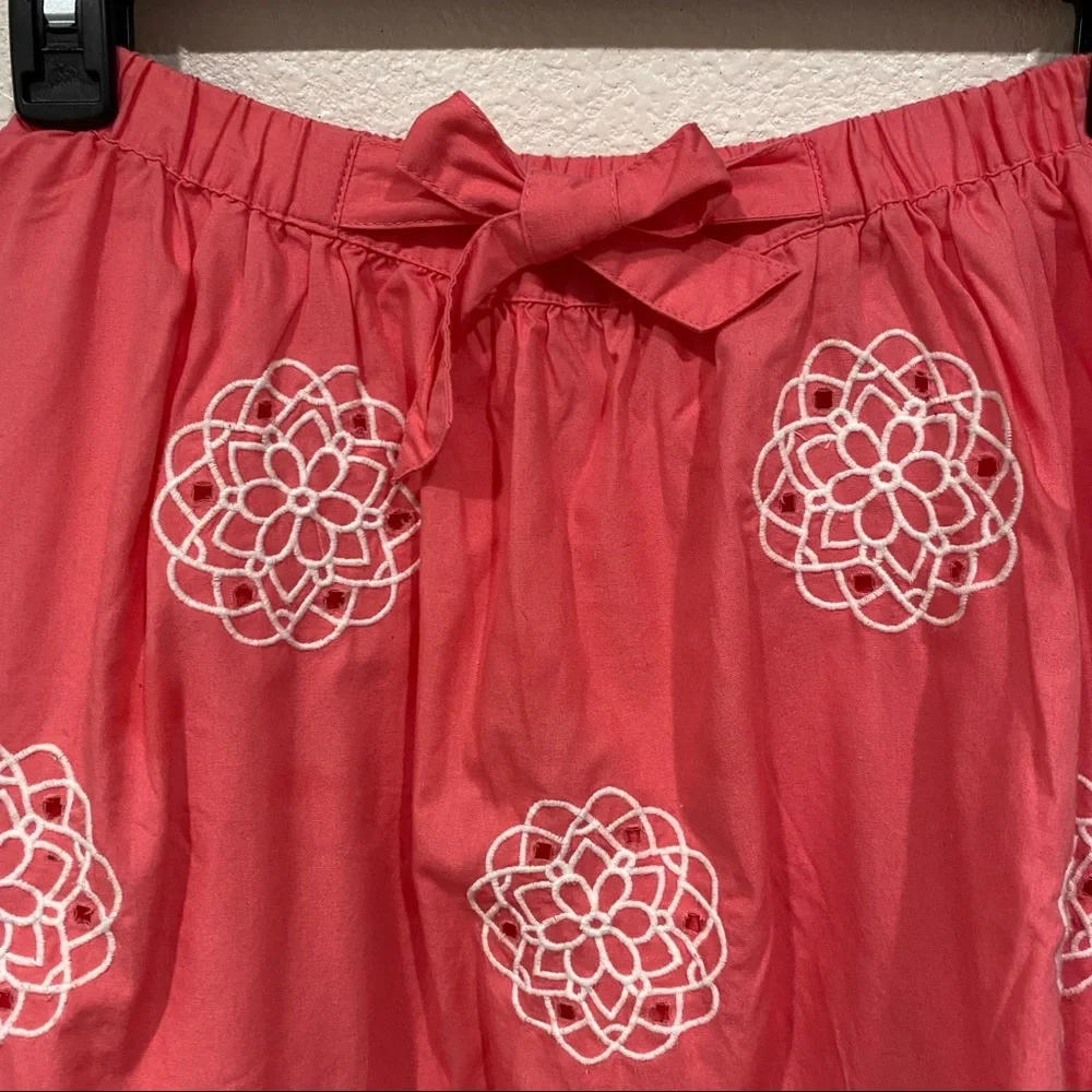 Kids Children's Place Girls Pink Coral Floral Embroidered Flower Skirt Size 7